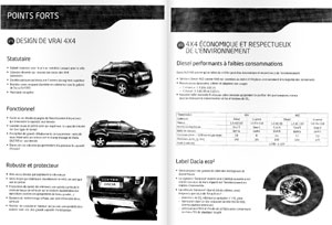 Dacia Duster is revealed completely run out a brochure on the Internet