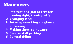 Fig: Level 2 passenger vehicle road test - Maneuvers
